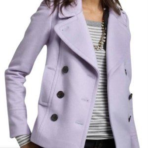jcrew wool harbor coat in lavender